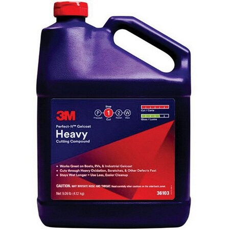 3M 3M Perfect-It Gelcoat Heavy Cutting Compound, 36103, Gallon 3.6 L, Gallon 7100210896